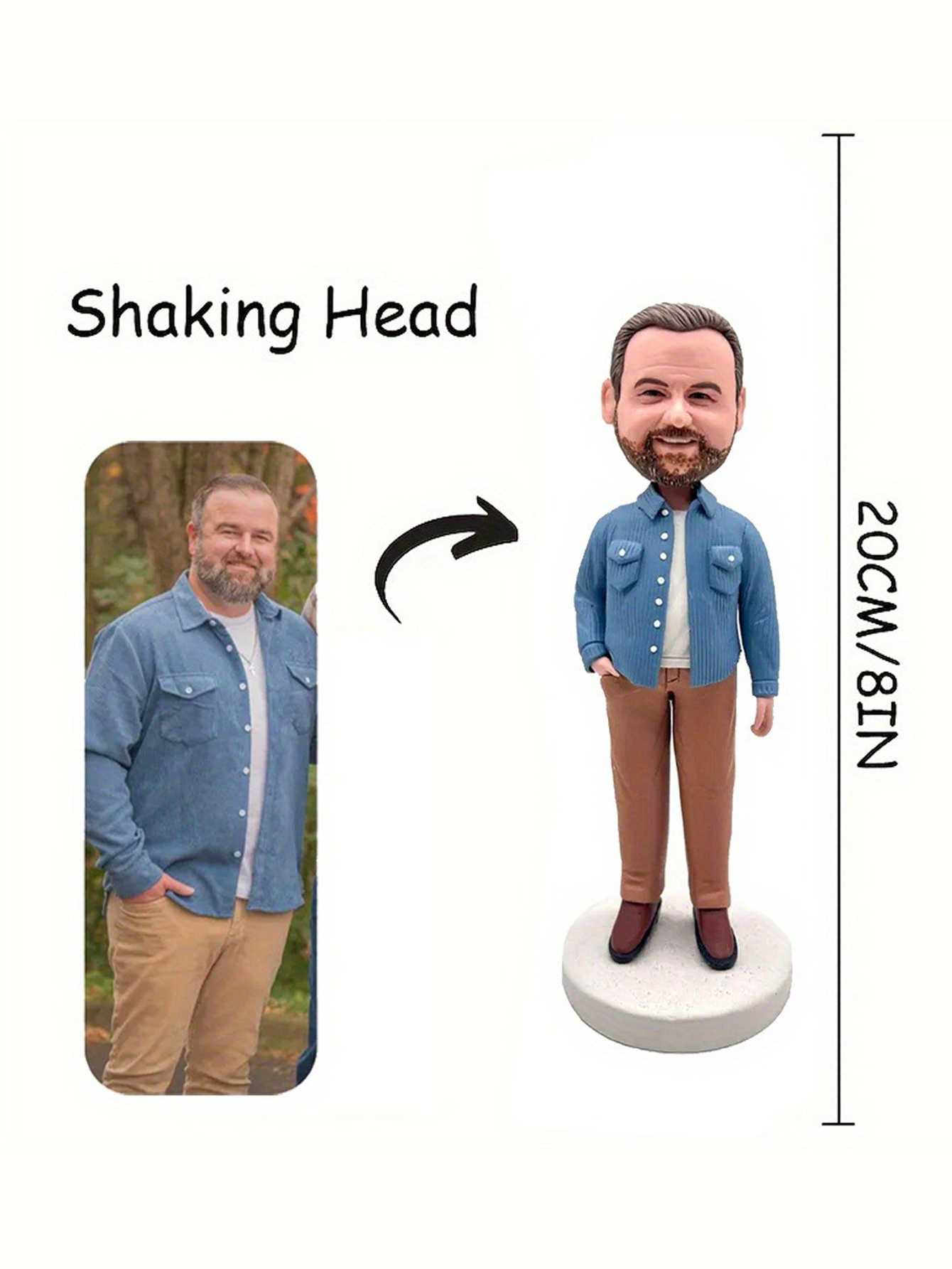 Custom Cartoon Clay Bobblehead Dolls, Wobble Dolls, Your Personalized Figurines